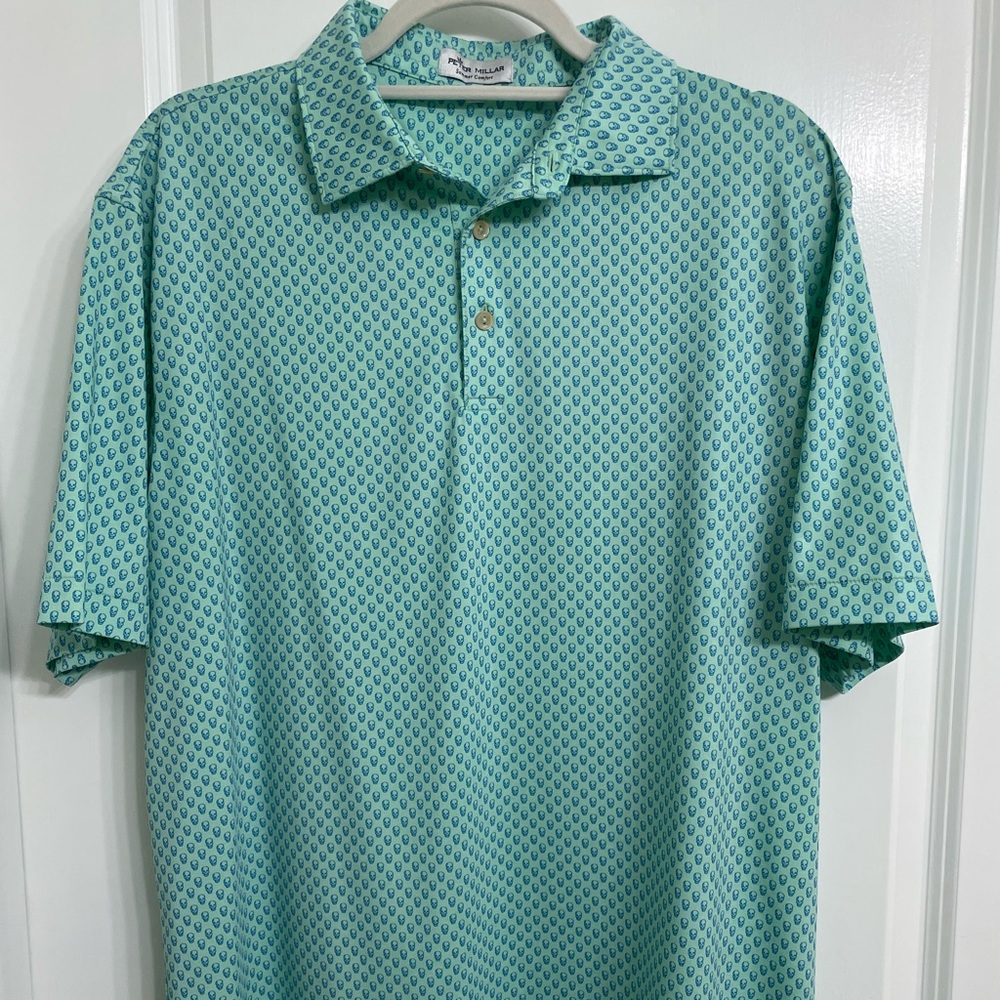 PETER MILLAR Sport Summer Comfort Stretch Golf Polo Skull